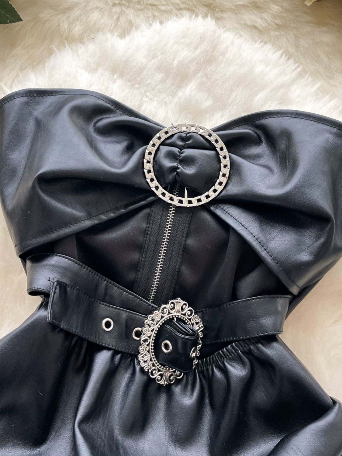 Singer babe leather dress CBC1334 images